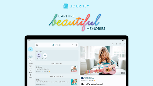 Journey journaling app screenshot